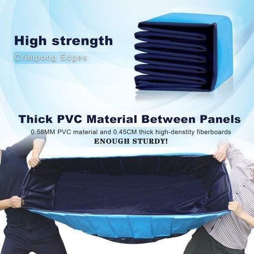 160 x 30 cm Portable Dog Kiddie Swimming Pool , PVC Foldable Non-Slip Bathtub for Small to Large Dogs Pets (Red) - Toytexx 160 x 30 cm Portable Dog Kiddie Swimming Pool , PVC Foldable Non-Slip Bathtub for Small to Large Dogs Pets (Red) - Toytexx